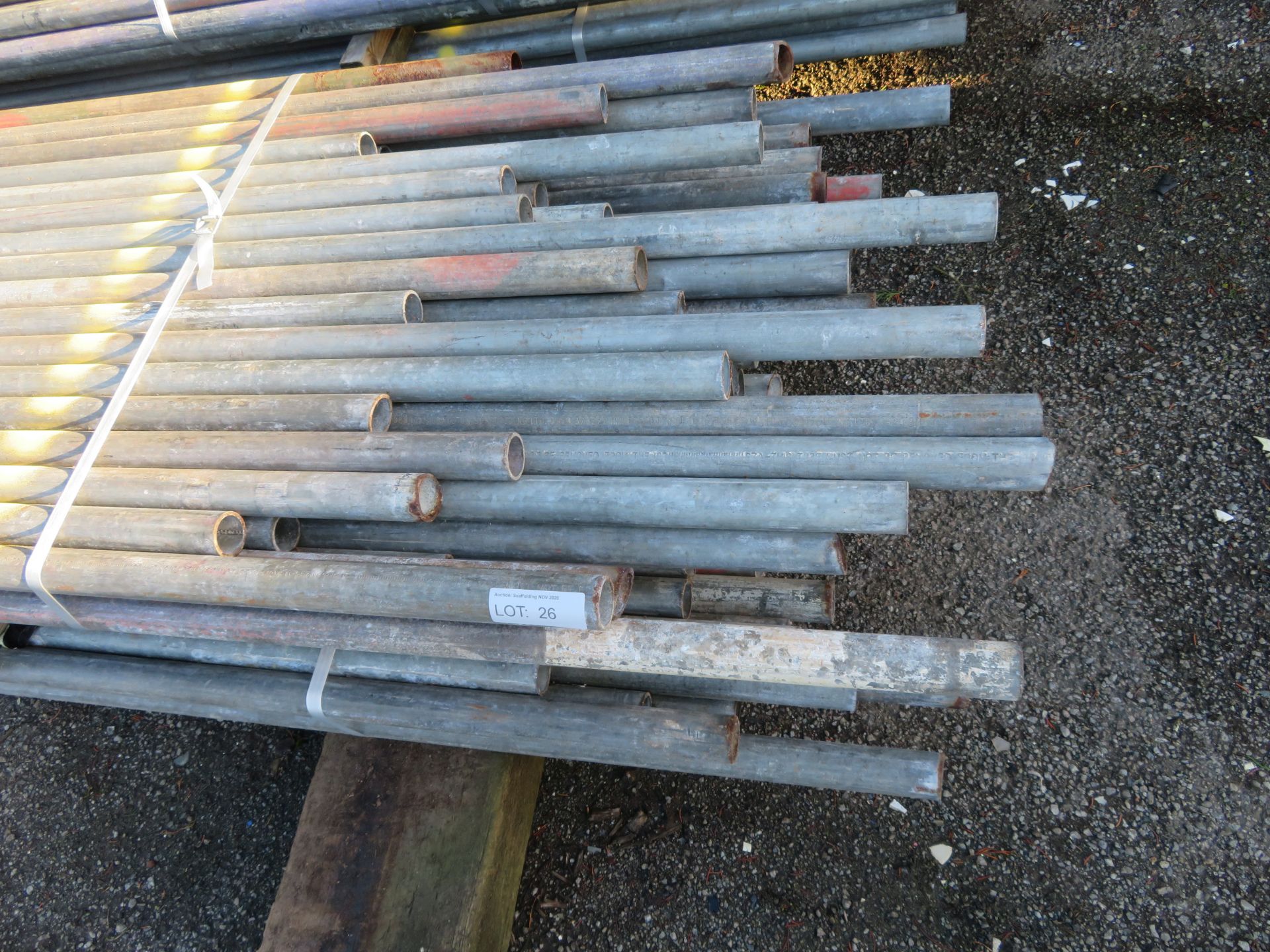100x Various Length Galvanised Steel Scaffolding Poles. Lengths Range Between 15.5ft - 13ft. - Image 3 of 5
