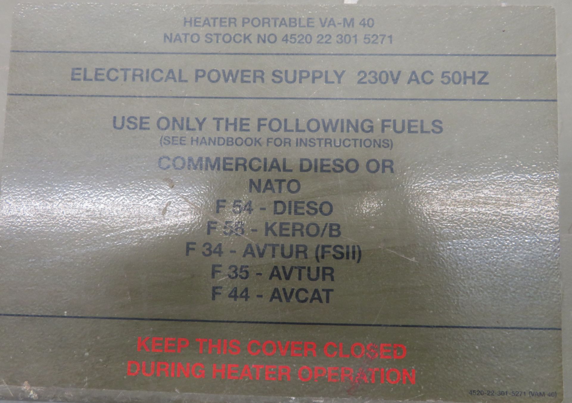 Dantherm 38kw Portable Diesel Fuel Heater VA-M40 - Hours Run - 2286 - Untested. - Image 10 of 12