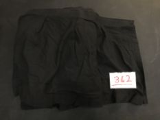 Pleated black stage skirt with velcro strip