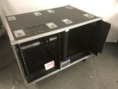 Double bay rack, 12U each side