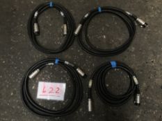 4x 3m EP5 cables â€“ Metal Amphenol ends