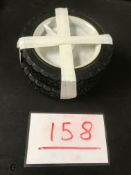 2x Plastic/rubber wheels NEW