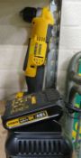 Dewalt DCD740 right angle drill, 18V / XR Li-Ion with charger, 1 battery