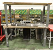 2x Adjustable height workbenches - L1800 x W800 x H2620mm