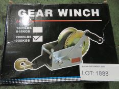 Hand gear winch - 2000lbs, 900kgs