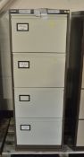 4 Drawer Filing Cabinet - L470 x W620 x H1320mm