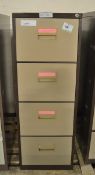 4 Drawer Filing Cabinet - L470 x W620 x H1320mm