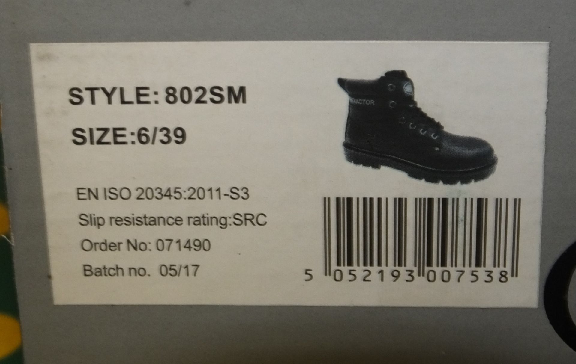 Safety boots - Contractor safety boot 802SM - UK6 / 39 Euro - Image 2 of 2