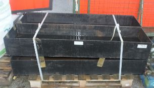 4x Metal Troughs Large W1520 x D400 x H200mm