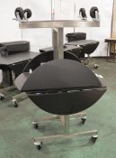 2x Room Service Folding Sided Round Tables