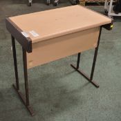 Metal Framed Small Table - L750 x W450 x H730mm