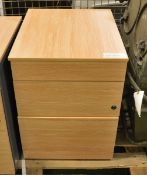 3 drawer pedistal unit W 475 x D 560 x H 640 mm