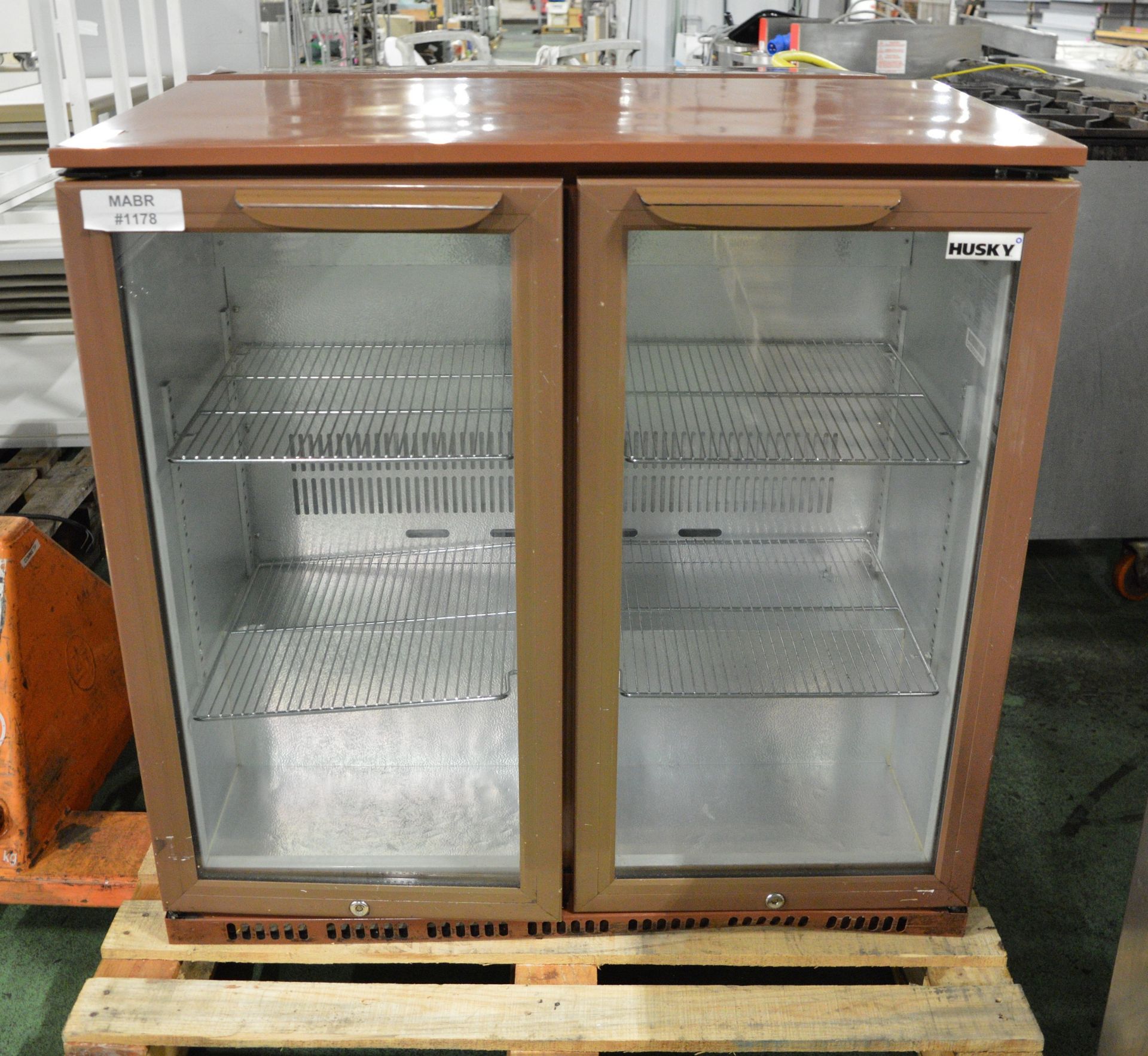 2x door display fridge - 900 x 500 x 900