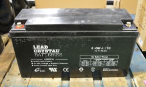 Betta Batteries Lead crystal battery 6-CNFT-150 - 12V 150Ah - 46kg (as new but untested)