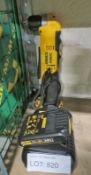 Dewalt DCD740 right angle drill, 18V / XR Li-Ion with charger, 1 battery