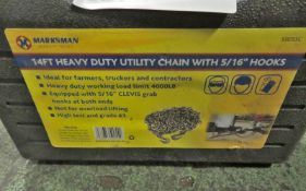 14ft Heavy Duty Utility Chain with 5/16" Hooks