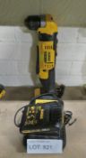 Dewalt DCD740 right angle drill, 18V / XR Li-Ion with charger, 1 battery