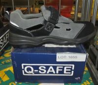 Safety sandels - Q-Safe non metallic grey safety sandels QS7020 - UK12 / Euro 47