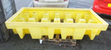 Yellow Plastic Catch Tank Tray - 2530 x 1340 x 500mm