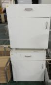 2x Cabinets with 1 Draw and 1 Door - L670 x W540 x H820mm