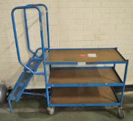 3 shelf 3 step picking trolley