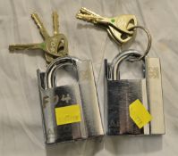 2x Abloy Finland Pad Locks & Keys
