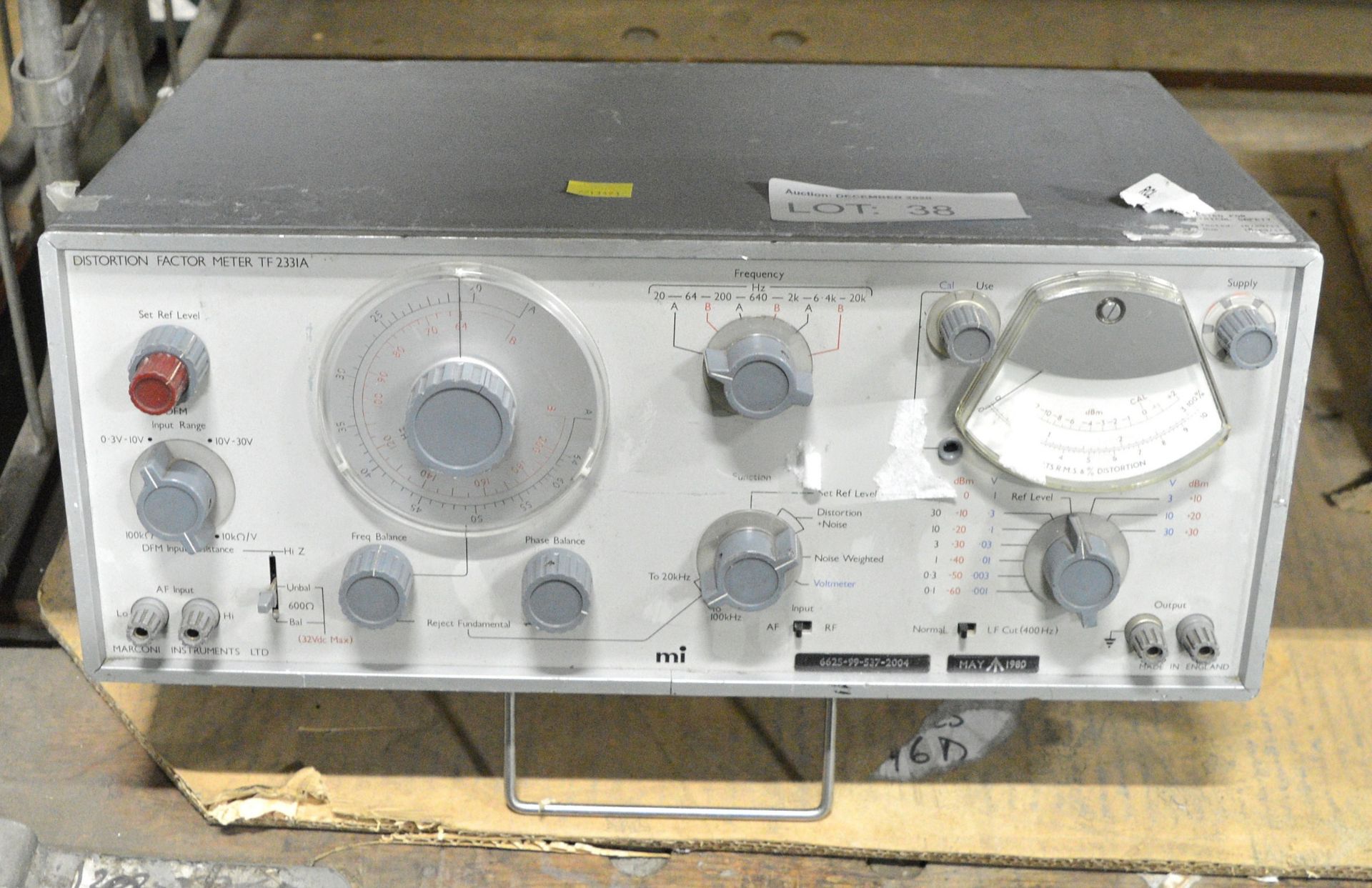 Marconi TF 2331A Distortion Factor Meter Unit