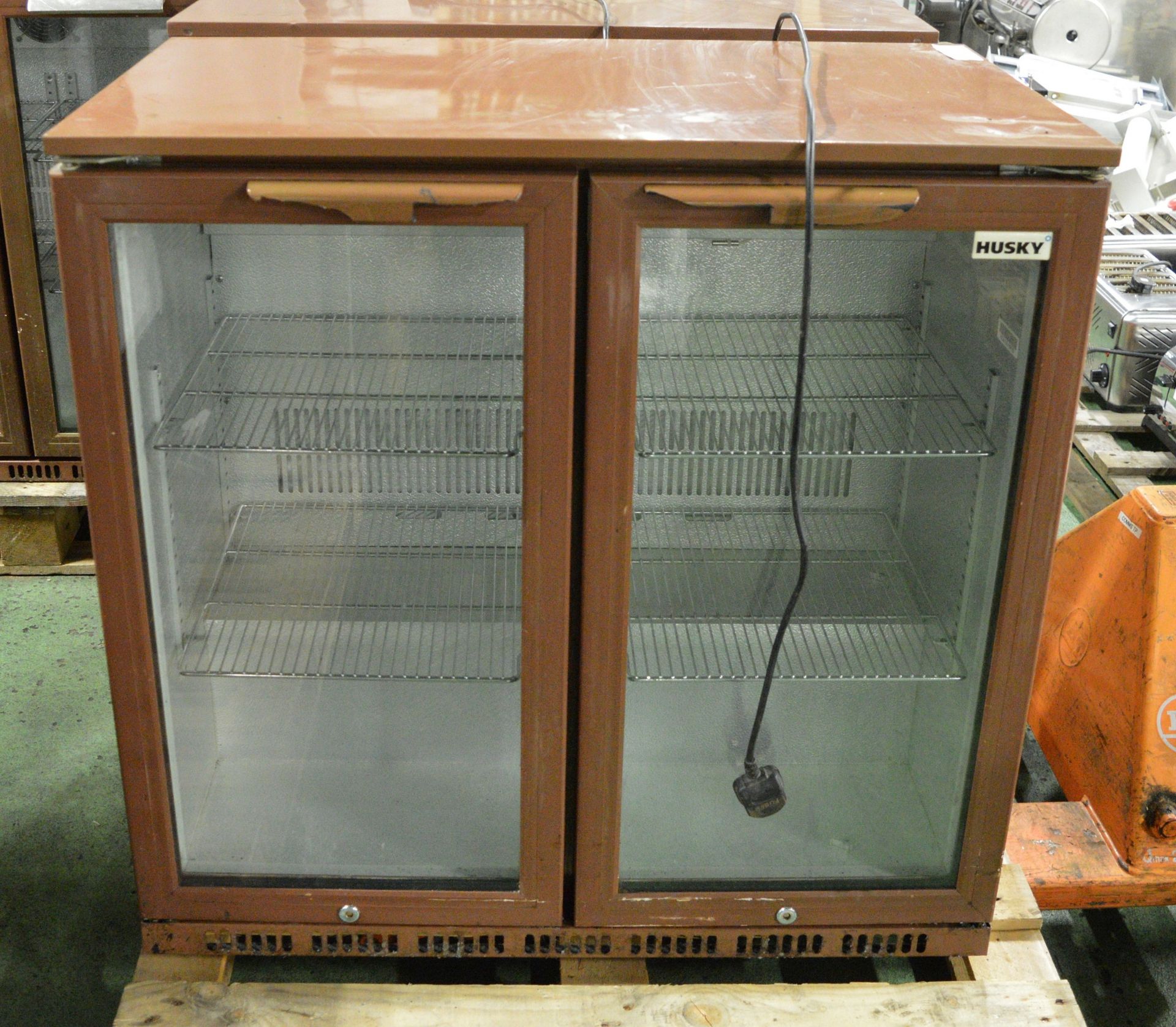 2x door display fridge - 900 x 500 x 900