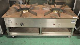 Catercall industrial double burner unit