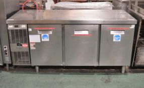 3 Door undercounter fridge unit - 1720 x 700 x 850