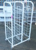 Shelf clean up tray trolley