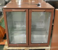 2x door display fridge - 900 x 500 x 900