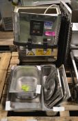 Fryer, gastronorm pans, Lincat hot water dispenser (as spares)