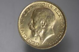 A George V full sovereign, 1914