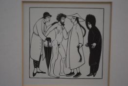 Eric Gill (British, 1882-1940), "Clothes as Houses", woodblock print, unsigned, framed, Open Eye