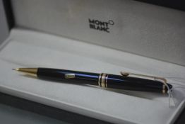 A Mont Blanc Meisterstuck Pix propelling pencil, cased. 14cm