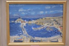 •Alastair Flattely (Scottish, 1922-2009), "Findochty" (Moray), signed upper left, oil on board, Lyon