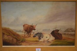 After Thomas Sidney Cooper R.A., Cattle in a Pastoral Landscape, signed lower right, oil on