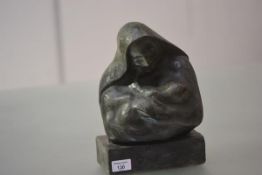 Eamon Tubridy (Irish, 20th Century), The Virgin and Child, signed, painted terracotta. Height 30cm