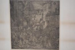 Marius A.J. Bauer (Dutch, 1867-1932), "Victory", etching and drypoint, signed lower right, framed.