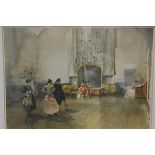 Sir William Russell Flint, Flamenco Dancers, coloured print, signed lower right, 39.5cm x 56cm