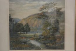 Frederick J. Maher, (20thc British School) Highland Landscape, watercolour, 36cm x 38.5cm