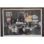 Davis Cone, New York Taxis, photographic coloured print, signed and dated lower right, 40.5cm x