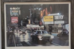 Davis Cone, New York Taxis, photographic coloured print, signed and dated lower right, 40.5cm x