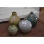 Carolina M. Valvona, a group of four glazed studio pottery vases (4)