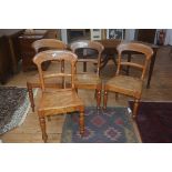 A set of four 19thc Edinburgh kitchen chairs