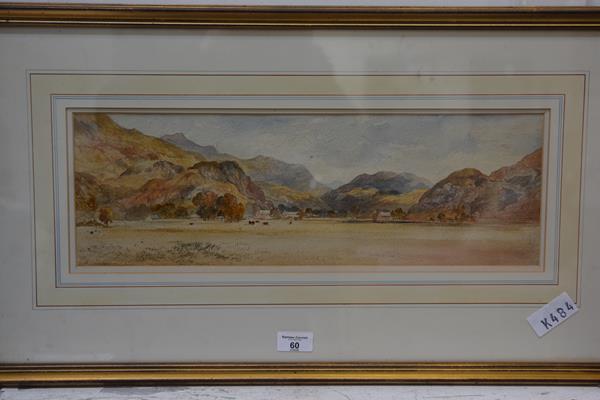 A. Balfour, Highland Landscape, watercolour, signed lower left, 16cm x 49cm