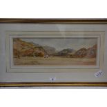 A. Balfour, Highland Landscape, watercolour, signed lower left, 16cm x 49cm