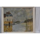 After Alfred Sisley (1839-1899) The Flood, Pont-Marley, oil on canvas, signature lower right, 39.5cm