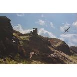 A canvas printed photograph, Salisbury Crags, Edinburgh (86cm x128cm), £30-40